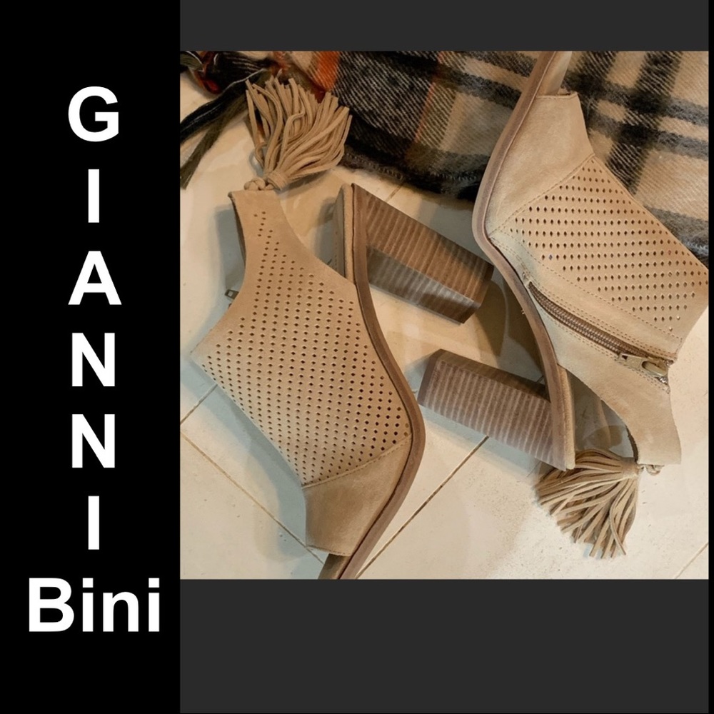 Gianni Bini Peep Toe Tassel Shoes